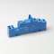 Support 10A 250V série 4661, bleu, étrier plastique, à ressort