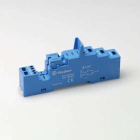 Support 10A 250V série 4661, bleu, étrier plastique, à ressort|Finder-FID9751SPA