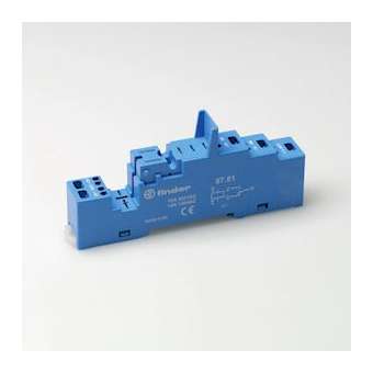 Support 10A 250V série 4661, bleu, étrier métallique, à ressort|Finder-FID9751SMA