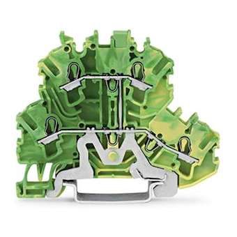 TOPJOB'S Borne 2 étages pontés 2,5 (4) mm² / Vert-Jaune|Wago contact-WAG2002-2207