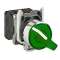 Harmony XB4 - bouton à manette lumin - D22 - 3 pos fix - vert - 1O+1F - 24V|Schneider Electric-SCHXB4BK133B5