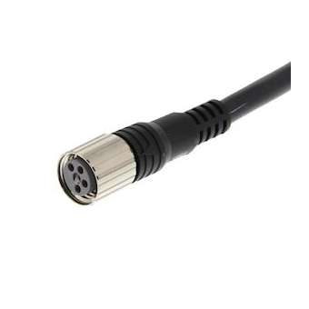 Connecteur m8, droit, pvc, noir, connexion à visser, 4 fils, câble 5 m|Omron electronics-OMRXS3F-M421-405-A