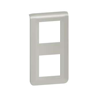 Plaque de finition verticale Mosaic pour 2x2 modules alu|Legrand-LEG079322L