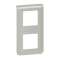 Plaque de finition verticale Mosaic pour 2x2 modules alu|Legrand-LEG079322L