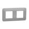 Unica Pro - plaque de finition - Alu - 2 postes|Schneider Electric-SCHNU400430