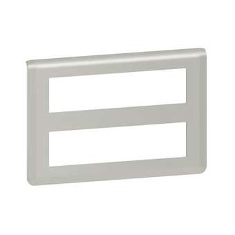 Plaque de finition Mosaic pour 2x8 modules alu|Legrand-LEG079337L