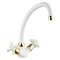 Mélangeur évier bec mobile col cygne blanc + or|Paini france-PIN1885C