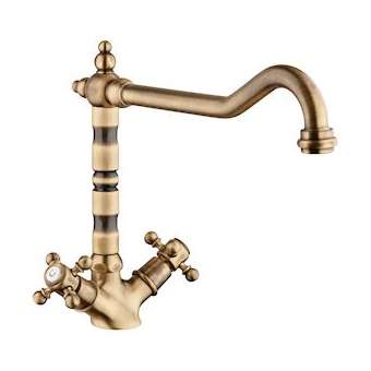 Mélangeur évier bec mobile style vieux bronze|Paini france-PIN1895VB