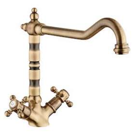 Mélangeur évier bec mobile style vieux bronze|Paini france-PIN1895VB