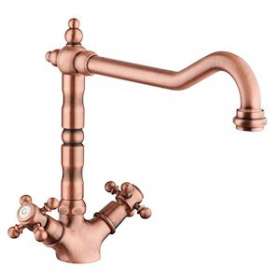 Mélangeur évier bec mobile style vieux cuivre|Paini france-PIN1895VC