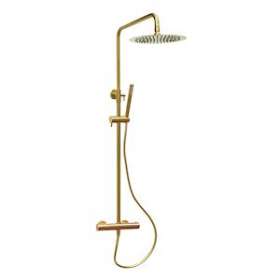 Colonne de douche thermostatique loggia cox or brossé|Paini france-PIN78OB250TH