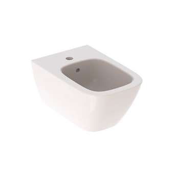 Bidet suspendu Geberit Smyle Square caréné, T54cm, Blanc|Geberit-GBR500.209.01.1