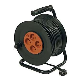 Enrouleur standard câble 25 m H05VV-F 3G1.5 mm² prise FR|Bizline-BIZ700972