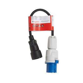 Cordon adaptateur pour borne de camping longueur 0,3m - avec étiquette Gencod|Legrand-LEG090040