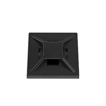 Embase adhésive haute température,4 voies,19,1x19,1mm,ABS,Noir UV,Cdt.100|Panduit Composants Industriels-PNUABMM-AT-C0