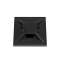 Embase adhésive haute température,4 voies,19,1x19,1mm,ABS,Noir UV,Cdt.100|Panduit Composants Industriels-PNUABMM-AT-C0