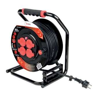 Enrouleur professionnel à socle fixe 40 m H07RN-F 3G1.5 prise FR|Bizline-BIZ700917