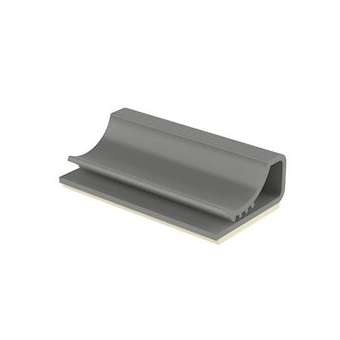 Clip adh (H27,7) pour câble plat de toutes largeurs,Gris,PVC,Cdt.100|Panduit Composants Industriels-PNUFCC-A-C8
