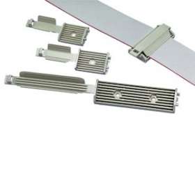 Attache pour cable plat,vis M3,largeur câble:82,6mm,PA 6.66.6,Gris,Cdt.50|Panduit Composants Industriels-PNUFCM3.25-S6-L14