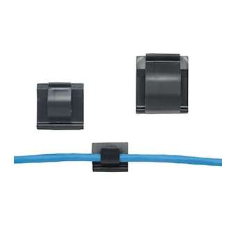 Clip de cable adhésif haute adhérence pour diamètre de 15,8mm max,Noir,Cdt.500|Panduit Composants Industriels-PNUACC62-AV-D300