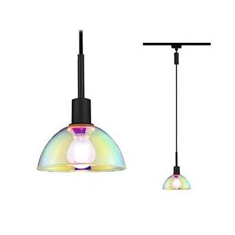 URail Suspen. Sarrasani max 20W E14 Noir dépoli/Dicro 230V Métal Verre|Paulmann-PUA96976