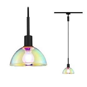 URail Suspen. Sarrasani max 20W E14 Noir dépoli/Dicro 230V Métal Verre|Paulmann-PUA96976