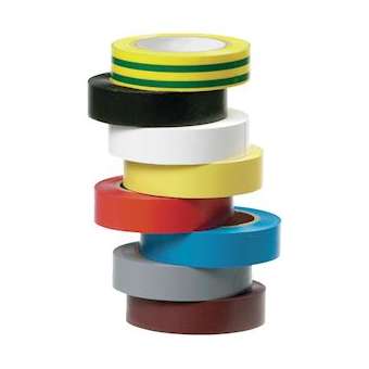 Ruban isolation et repérage électrique 15 mm x 10 m x 0.15 mm multicolore (x 8)|Bizline-BIZ350010