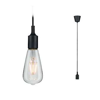 Suspension Ketil IP44 max1x20W E27 noir 230V silicone/plastique|Paulmann-PUA50346