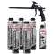 Lot de 5 mousses PU pistolables avec 1 nettoyant et 1 pistolet