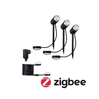 Outdoor Plug & Shine color Spot Pike Kit RGBW 4W 24 V 40DEG Anthracite ZigBee|Paulmann-PUA94284
