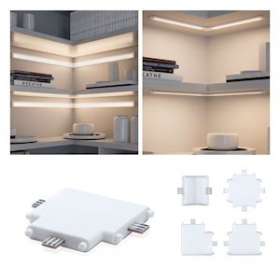 Clever Connect Cadre connecteur en T 12V Blanc dépoli/Synthétique|Paulmann-PUA99965