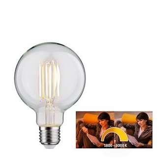 LED fil G95 806lm E27 7W dim to warm 1800-3000K 230V|Paulmann-PUA28779