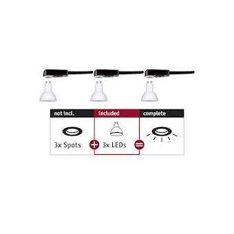 ENC Choose kit 3 GU10 Non-Dim 3x6,5W 450lm 2700K 51mm|Paulmann-PUA28784