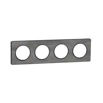 Odace Touch, plaque Ardoise avec liseré Anth. 4 postes horiz/vert. entraxe 71mm|Schneider Electric-SCHS540808V