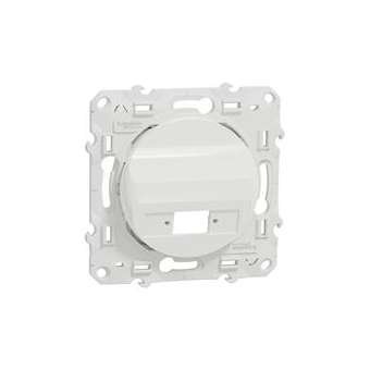 Odace Blanc, prise optique 1 sortie, à compléter avec une traversée VDIB6072001|Schneider Electric-SCHS520404