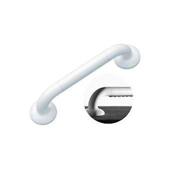 Barre d'appui 400 mm, polyamide injecté blanc (nylon), profil aluminium, D 33 m|Pellet asc-PT4046145