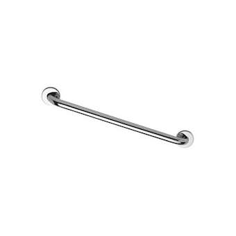 Barre d'appui droite 600 mm, tube inox poli brillant D 32 mm, embase D 77 mm|Pellet asc-PT4000106