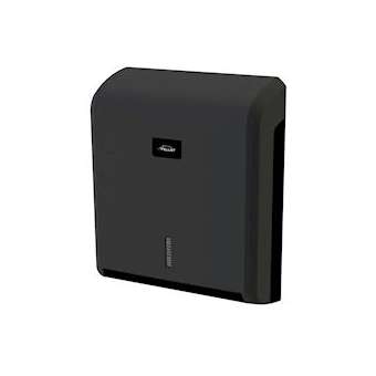Distributeur papier essuie-main papier plié, 340x265x110mm, abs noir mat/gris|Pellet asc-PT4872098