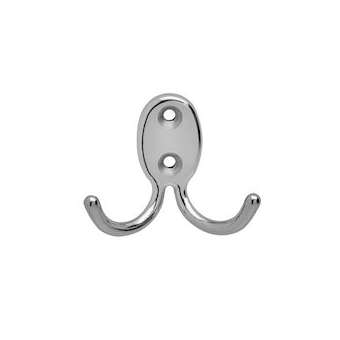 Crochet double 2 trous 64,6 x 51 mm, zamak chromé|Pellet asc-PT4003715