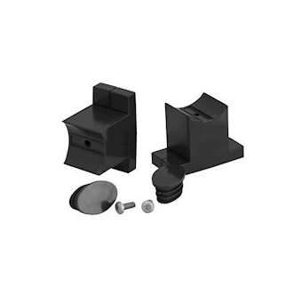 Paire de fixations murales + bouchons pour Kit Arsis, aluminium époxy anthracite|Pellet asc-PT4041700