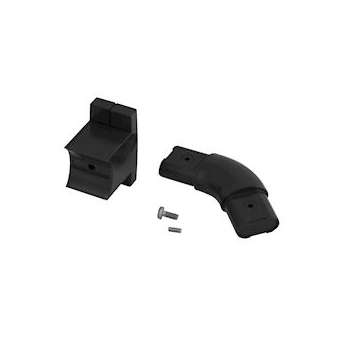 Jonction 135DEG pour kit Arsis, avec 1 fixation murale, anthracite|Pellet asc-PT4041730