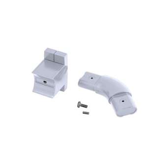 Jonction 135DEG pour kit Arsis, avec 1 fixation murale, blanc|Pellet asc-PT4041830