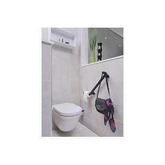 Barre d'appui multifonctions 400 mm, avec porte-rouleau et patère, anthracite|Pellet asc-PT4048410